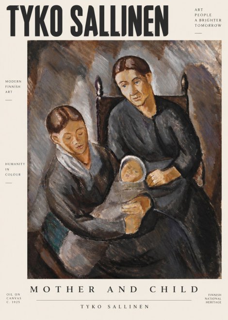Tyko Sallinen Mother and Child No2 - Plakát