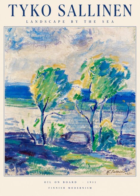 Tyko Sallinen Landscape by the Sea No1 - Plakát