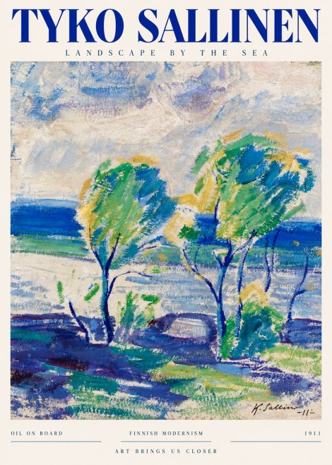 Tyko Sallinen Landscape by the Sea No3 - Plakát