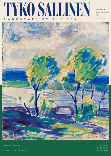 Tyko Sallinen Landscape by the Sea No5 - Plakát