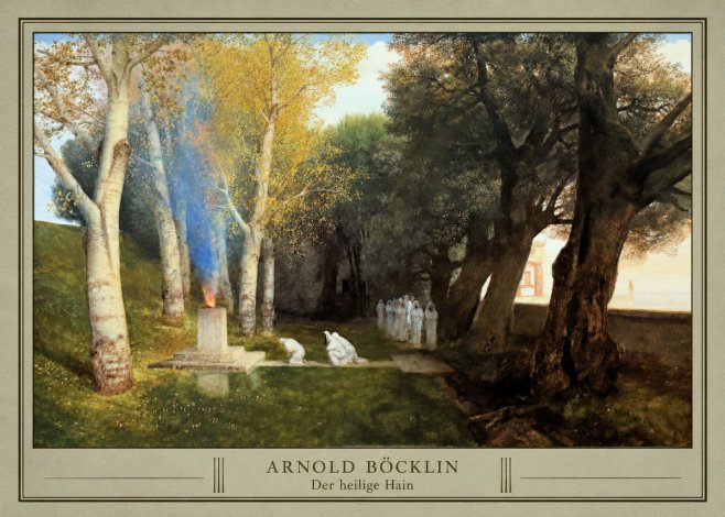 Arnold Böcklin Der Heilige Hain II No3 - Plakát