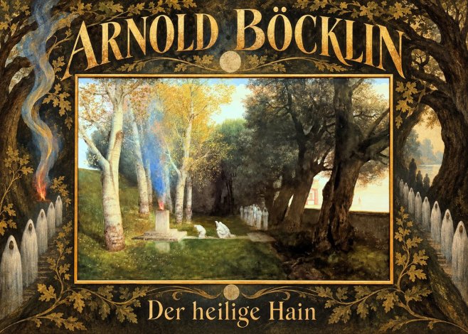 Arnold Böcklin Der Heilige Hain II No6 - Plakát