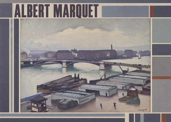 Albert Marquet River Scene, Paris No4 - Plakát