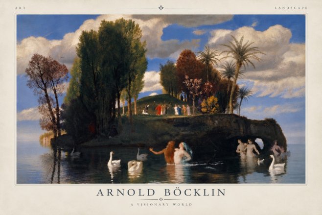 Arnold Böcklin The Island of Life No5 - Plakát