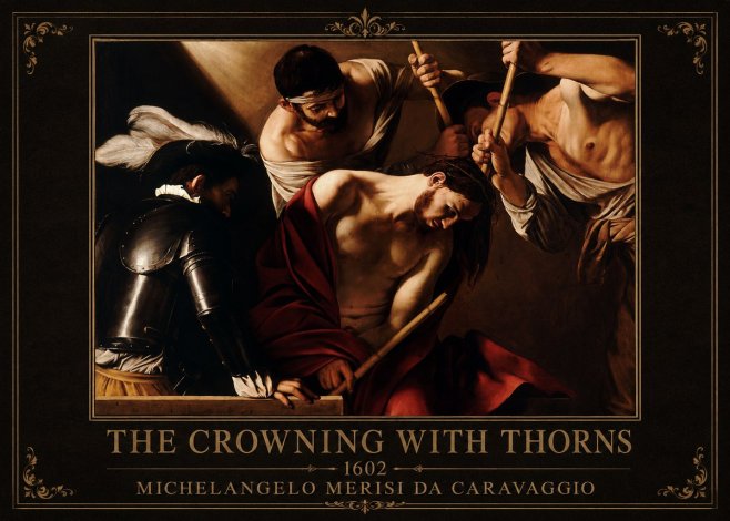 Michelangelo Merisi da Caravaggio The Crowning with Thorns II No1 - Plakát