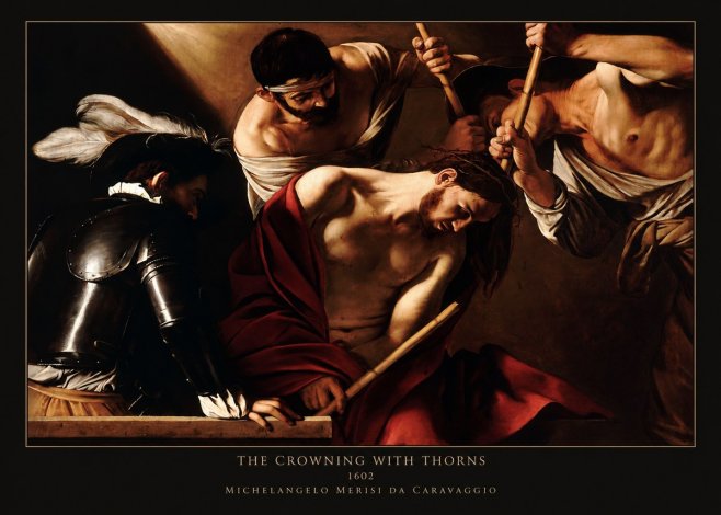 Michelangelo Merisi da Caravaggio The Crowning with Thorns II No5 - Plakát