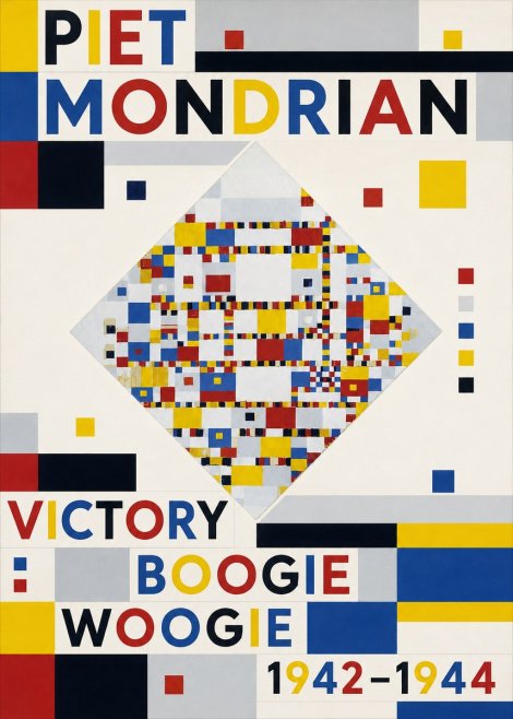 Piet Mondrian Victory Boogie Woogie No3 - Plakát