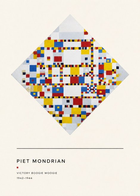 Piet Mondrian Victory Boogie Woogie No4 - Plakát