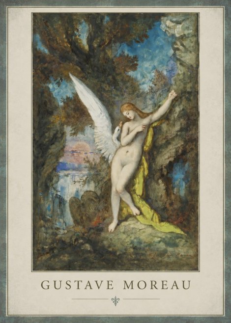 Gustave Moreau Leda and the Swan No3 - Plakát