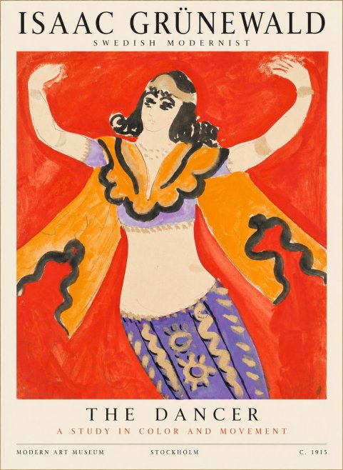Isaac Grünewald The Dancer I No1 - Plakát