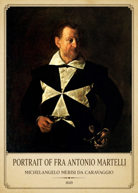 Michelangelo Merisi da Caravaggio Portrait of Fra Antonio Martelli No3 - Plakát