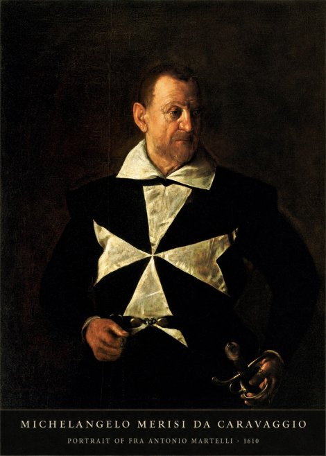 Michelangelo Merisi da Caravaggio Portrait of Fra Antonio Martelli No5 - Plakát