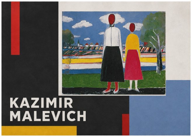 Kazimir Malevich Two Figures No5 - Plakát