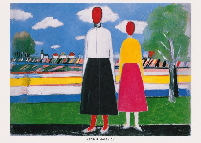 Kazimir Malevich Two Figures No6 - Plakát