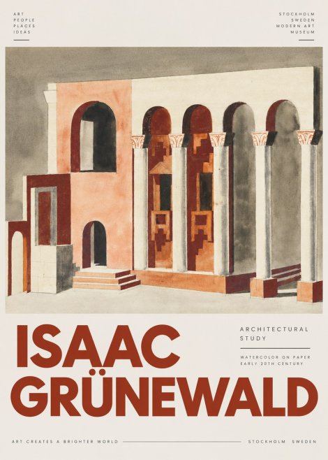 Isaac Grünewald Architectural Study I No4 - Plakát