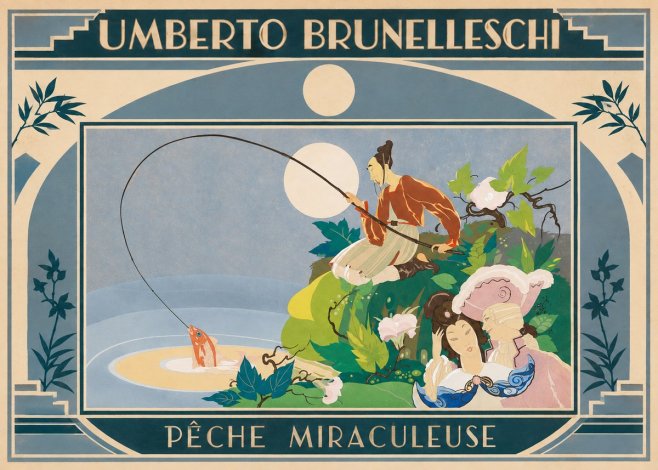 Umberto Brunelleschi Pêche Miraculeuse No4 - Plakát