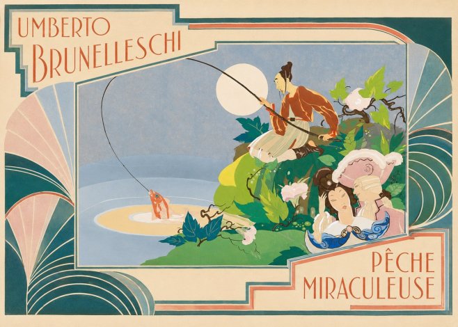 Umberto Brunelleschi Pêche Miraculeuse No5 - Plakát