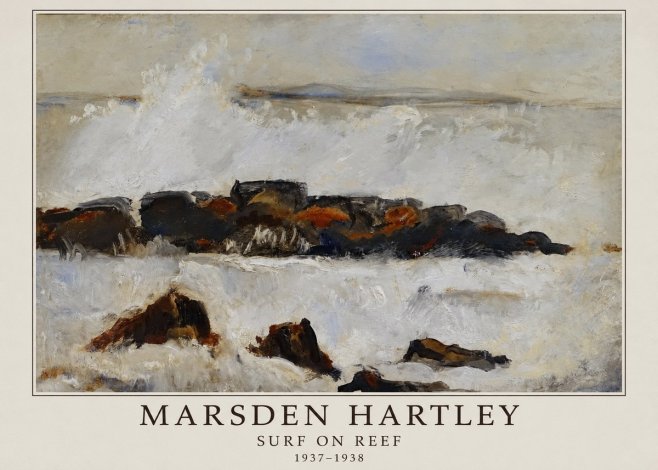Marsden Hartley Surf on Reef No3 - Plakát