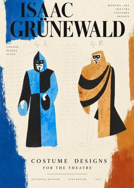 Isaac Grünewald Two Masquerade Figures - Costume Sketch No4 - Plakát