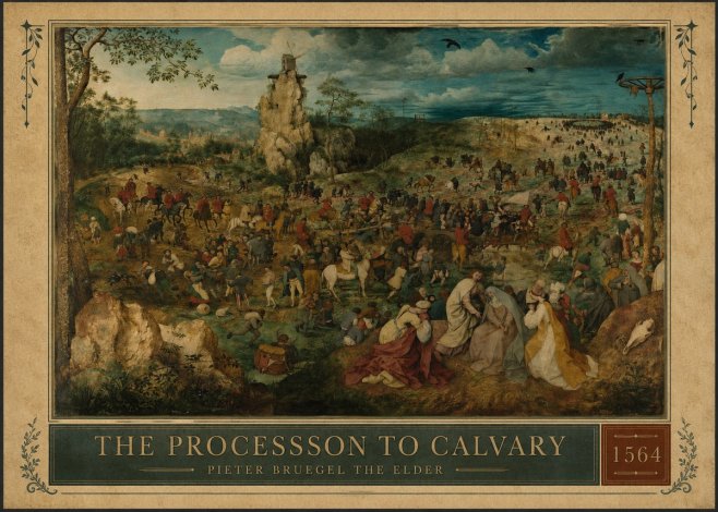 Pieter Bruegel The Processsson to Calvary No1 - Plakát