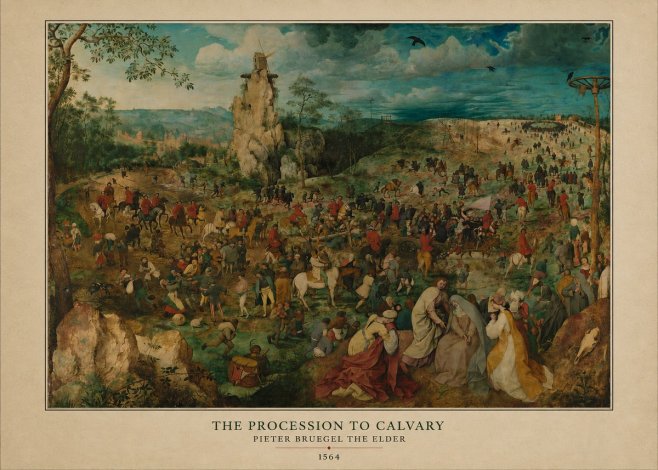 Pieter Bruegel The Processsson to Calvary No4 - Plakát