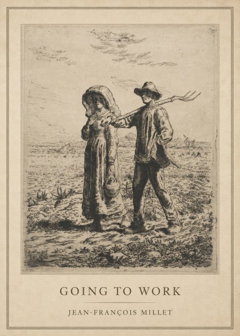 Jean-François Millet Going to Work No1 - Plakát