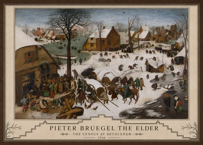 Pieter Bruegel The Census at Bethlehem IV No3 - Plakát