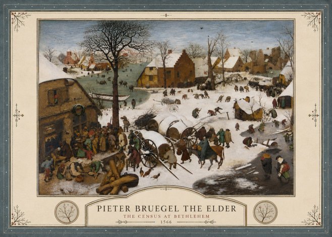 Pieter Bruegel The Census at Bethlehem IV No4 - Plakát