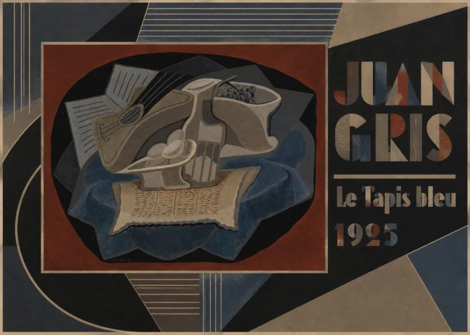 Juan Gris Le Tapis Bleu No6 - Plakát
