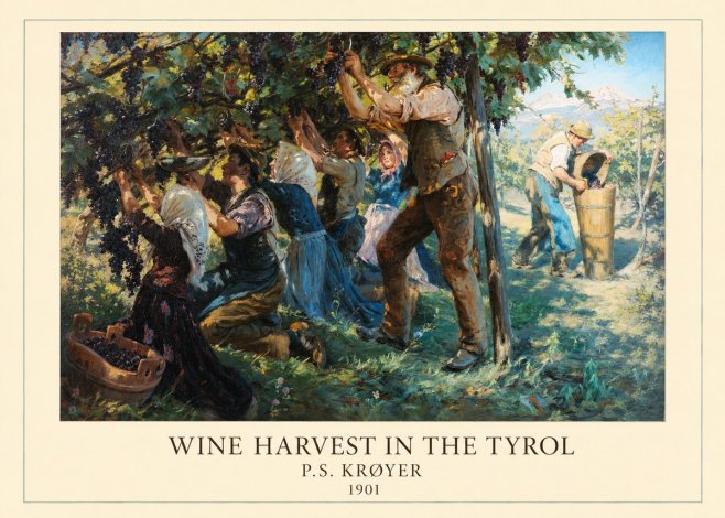 P.S. Krøyer Wine Harvest in the Tyrol No5 - Plakát