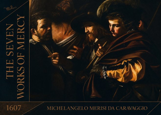 Michelangelo Merisi da Caravaggio The Seven Works of Mercy VI No2 - Plakát