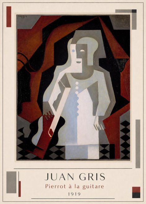 Juan Gris Pierrot À La Guitare No2 - Plakát