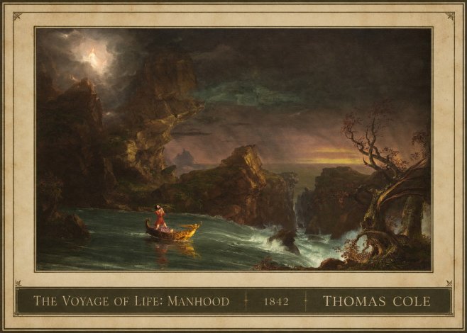 Thomas Cole The Voyage of Life: Manhood III No1 - Plakát