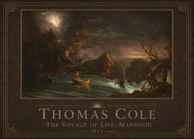 Thomas Cole The Voyage of Life: Manhood III No5 - Plakát