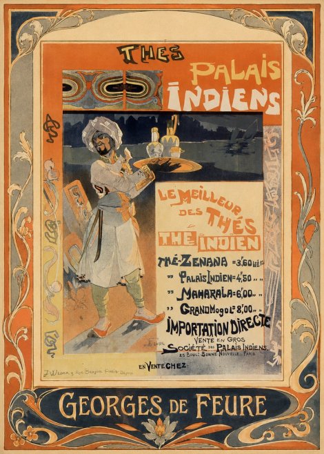 Georges de Feure Palais Indiens No1 - Plakát