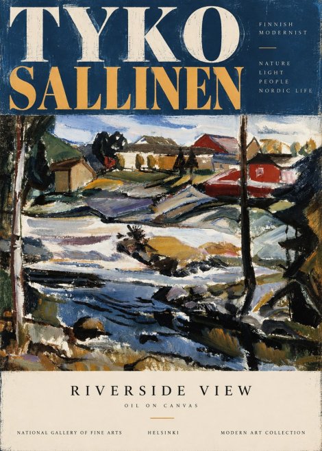 Tyko Sallinen Riverside View No2 - Plakát