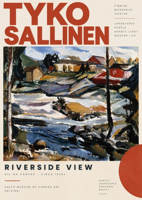 Tyko Sallinen Riverside View No6 - Plakát
