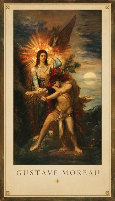 Gustave Moreau The Archangel Michael No1 - Plakát