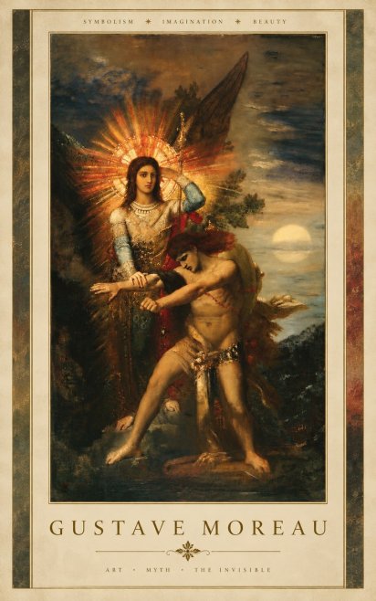Gustave Moreau The Archangel Michael No3 - Plakát