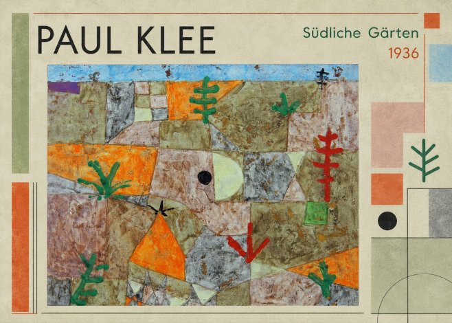 Paul Klee Südliche Gärten No1 - Plakát