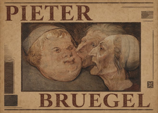 Pieter Bruegel Three Grotesque Heads No2 - Plakát