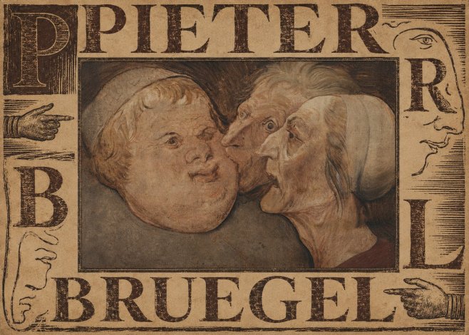 Pieter Bruegel Three Grotesque Heads No4 - Plakát