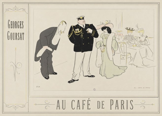 Georges Goursat Au Café De Paris No2 - Plakát
