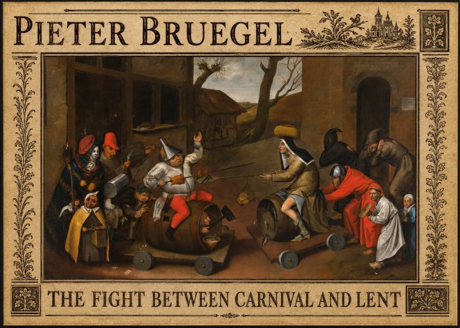 Pieter Bruegel The Fight Between Carnival and Lent IV No2 - Plakát