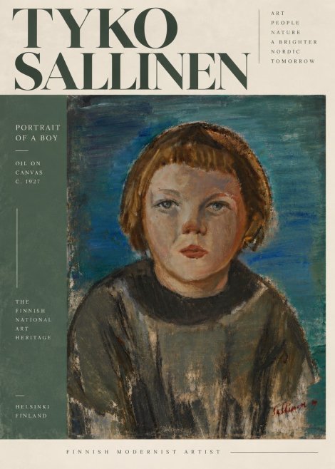 Tyko Sallinen Portrait of a Boy No6 - Plakát