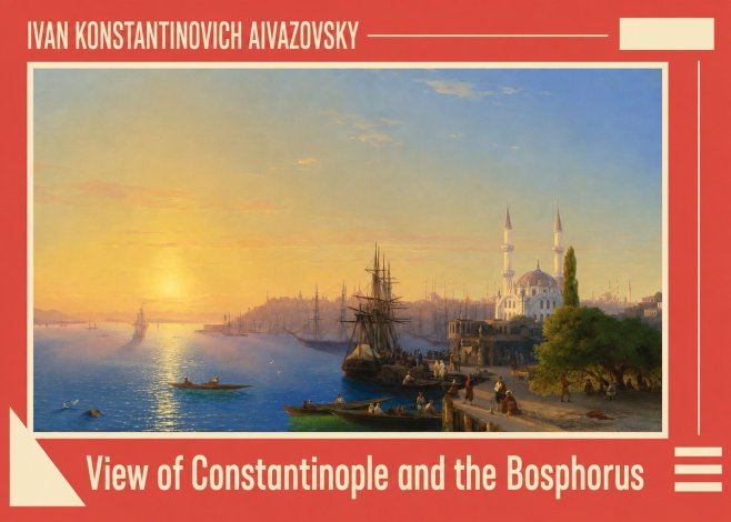 Ivan Konstantinovich Aivazovsky View of Constantinople and the Bosphorus No2 - Plakát