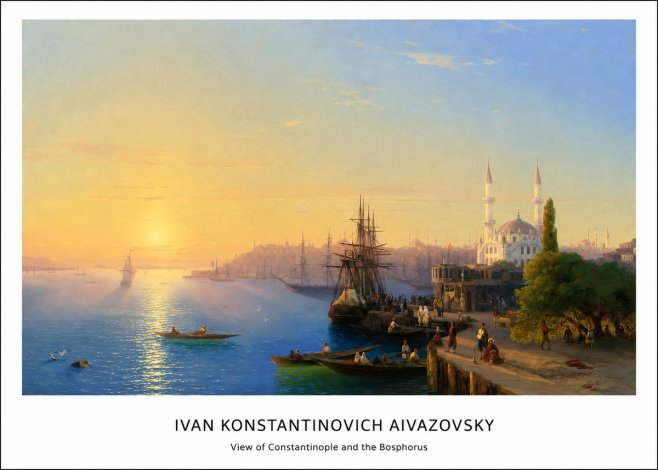 Ivan Konstantinovich Aivazovsky View of Constantinople and the Bosphorus No5 - Plakát