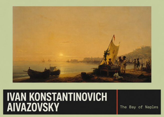 Ivan Konstantinovich Aivazovsky The Bay of Naples No6 - Plakát
