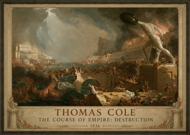 Thomas Cole The Course of Empire: Destruction No1 - Plakát
