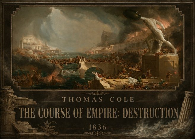 Thomas Cole The Course of Empire: Destruction No2 - Plakát